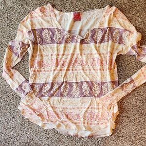 Free People | Oversized Boho Patterned Women's Top